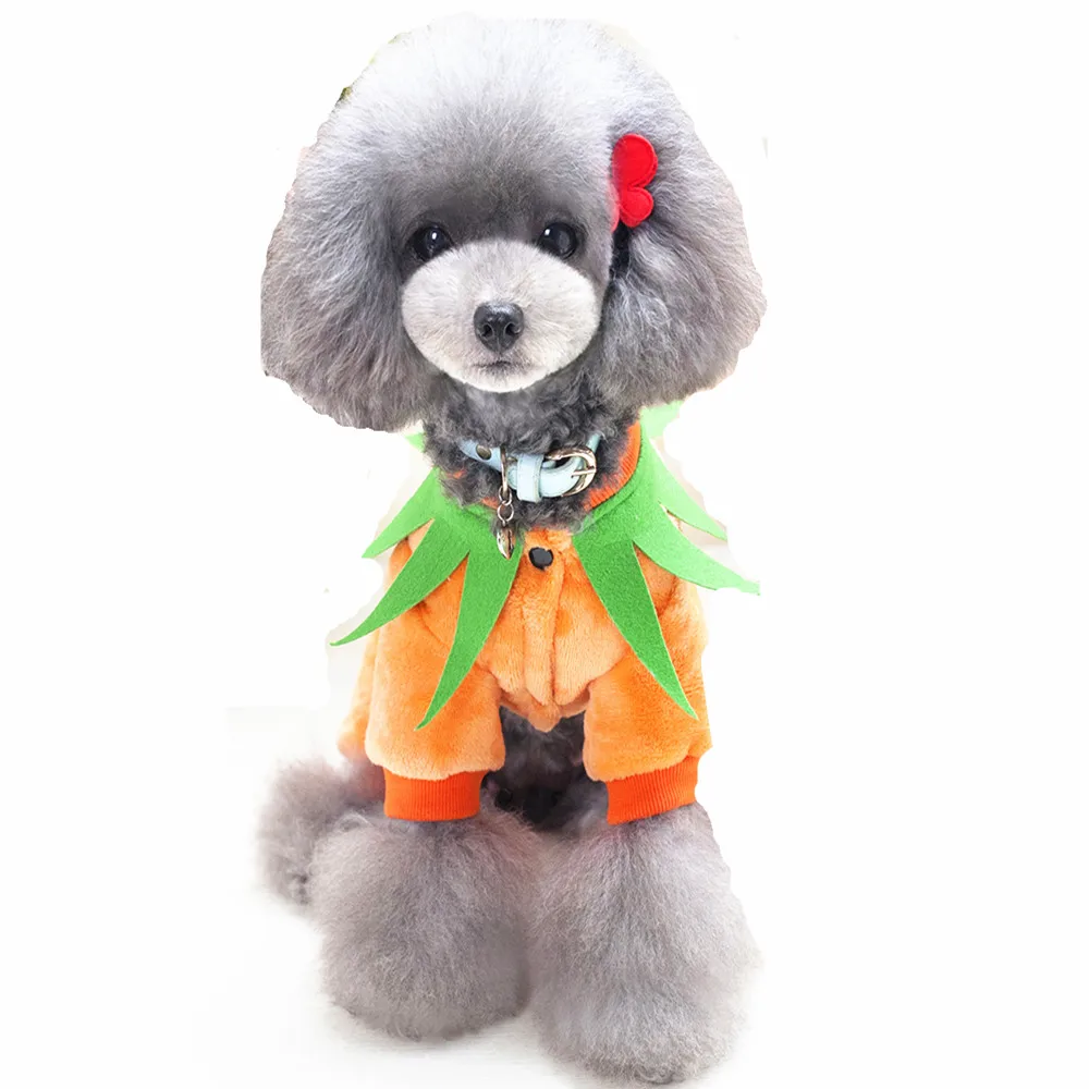 Новейший флисовый комбинезон для собак зимняя Рождественская Одежда на Хэллоуин