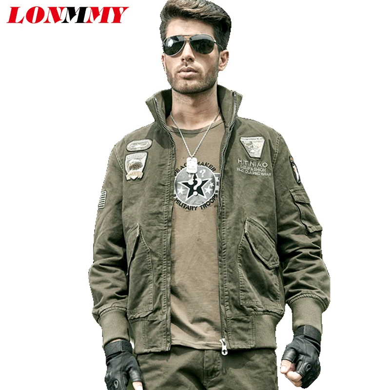 Мужская куртка LONMMY армейские военные куртки с толстой подкладкой повседневные