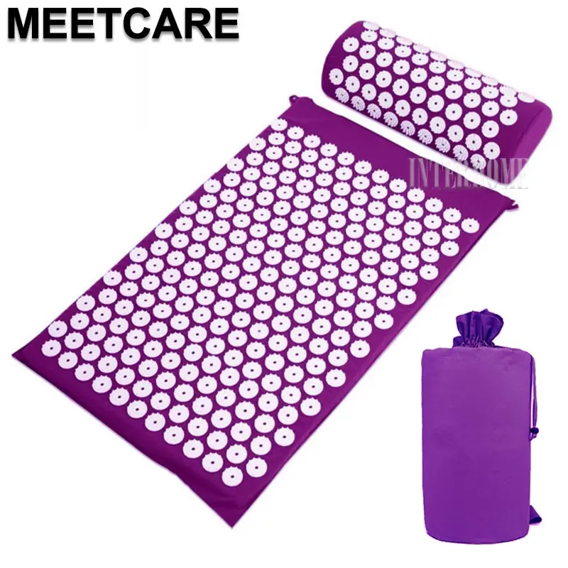 Purple Pillow Mat Подушка для иглоукалывания, подушка для боли в спине, Янтра шакти, коврик для акупрессуры, массажный, снимает усталость, устраняет депрессию, улучшает сон - Цвет: Purple Pillow Mat