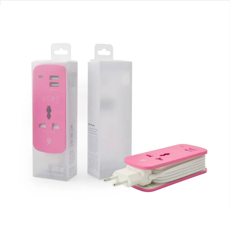 Удлинитель с европейской вилкой портативный дорожный адаптер удлинитель