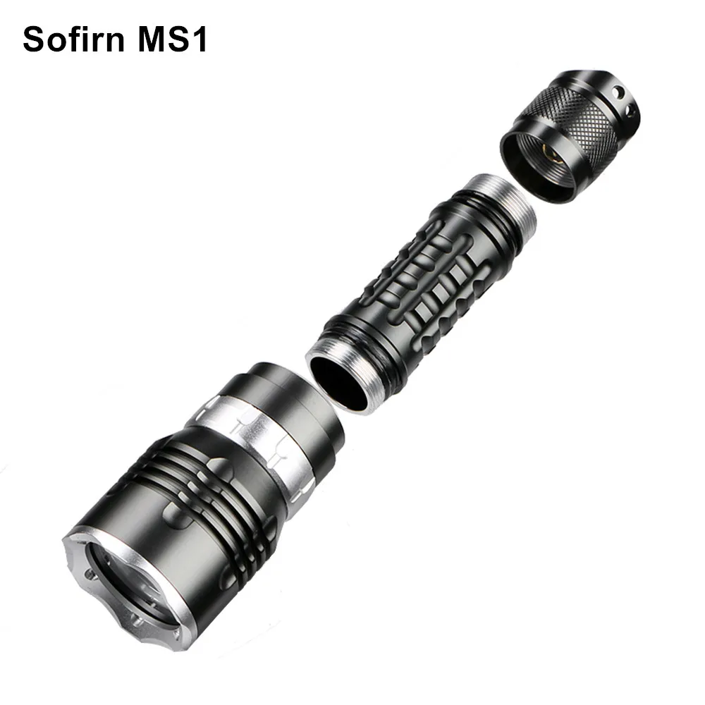 Sofirn MS1 комплект Мощный светодиодный фонарь 18650 фонарь Cree светодиодный фонарь с магнитным переключателем фонарик для подводного плавания 4 режима Подводный фонарь