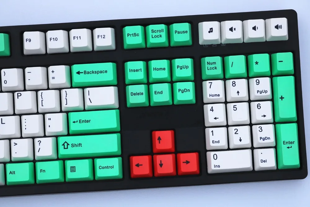 Красочные механические клавиатуры keycap OEM профиль PBT краситель-сублимированный 87/108 ключ красный/белый MX Переключатель ANSI раскладка только брелки