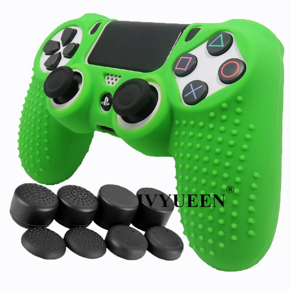 IVYUEEN Противоскользящий силиконовый чехол для защиты кожи для playstation 4 PS4 DS4 Pro тонкий контроллер с 8 аналоговыми рукоятками