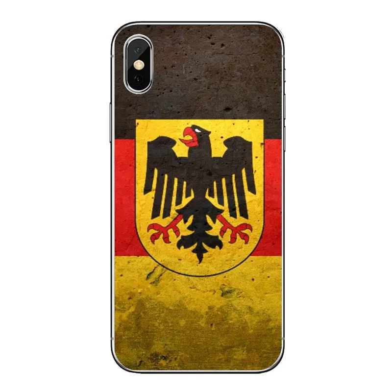 Прозрачные мягкие чехлы Чехлы германия обои с флагом для iPod Touch iPhone 4 4S 5 5S 5C SE 6 S 7 8 X
