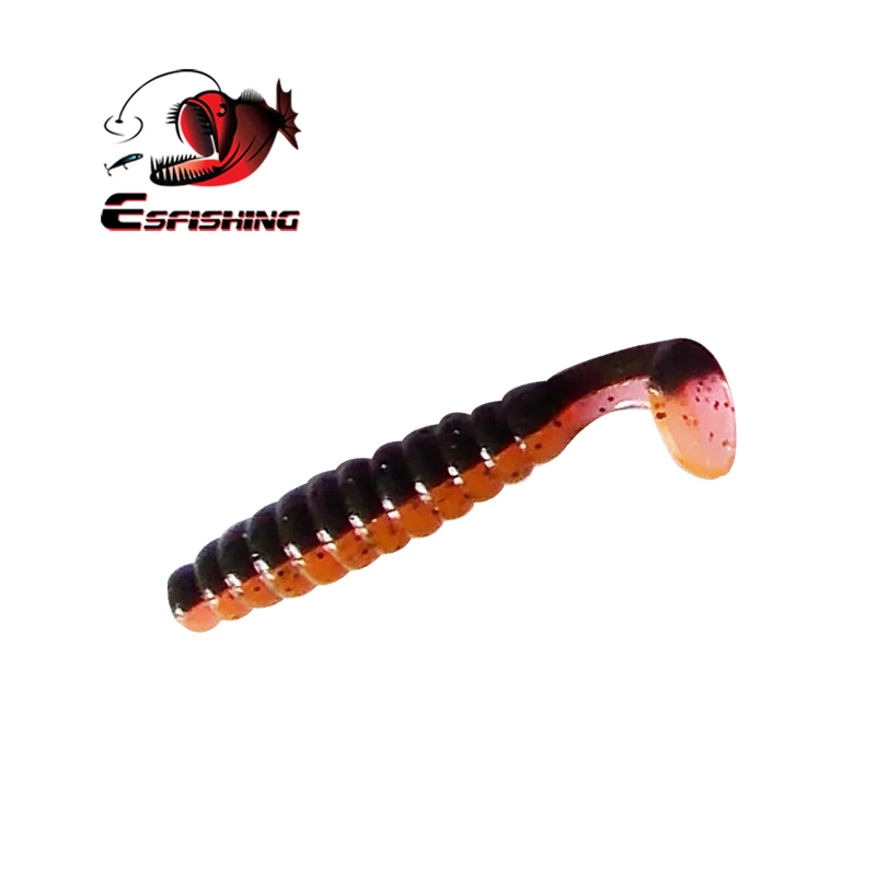 ESFISHING мягкие приманки Shad Crappie 10 шт. 45 мм 1,1 г Grub Shad Pesca Leurre силиконовые приманки снасти для подледной рыбалки - Цвет: Красный