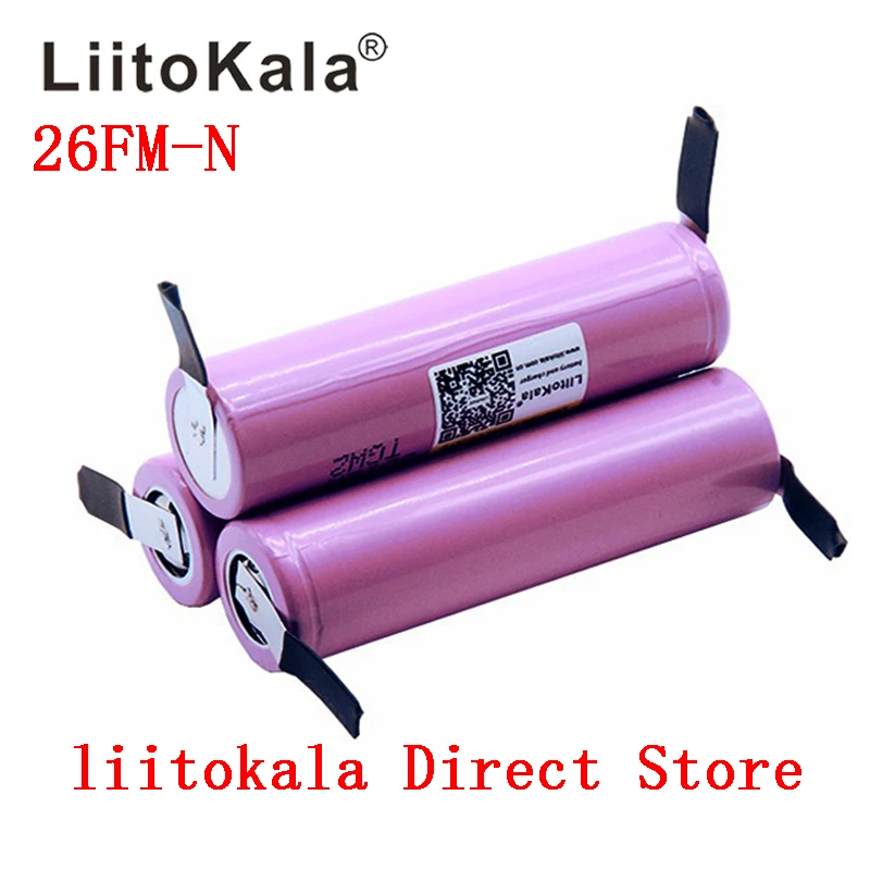 Новинка 100% Оригинальная Аккумуляторная Батарея Liitokala 18650 2600 мАч стандартная