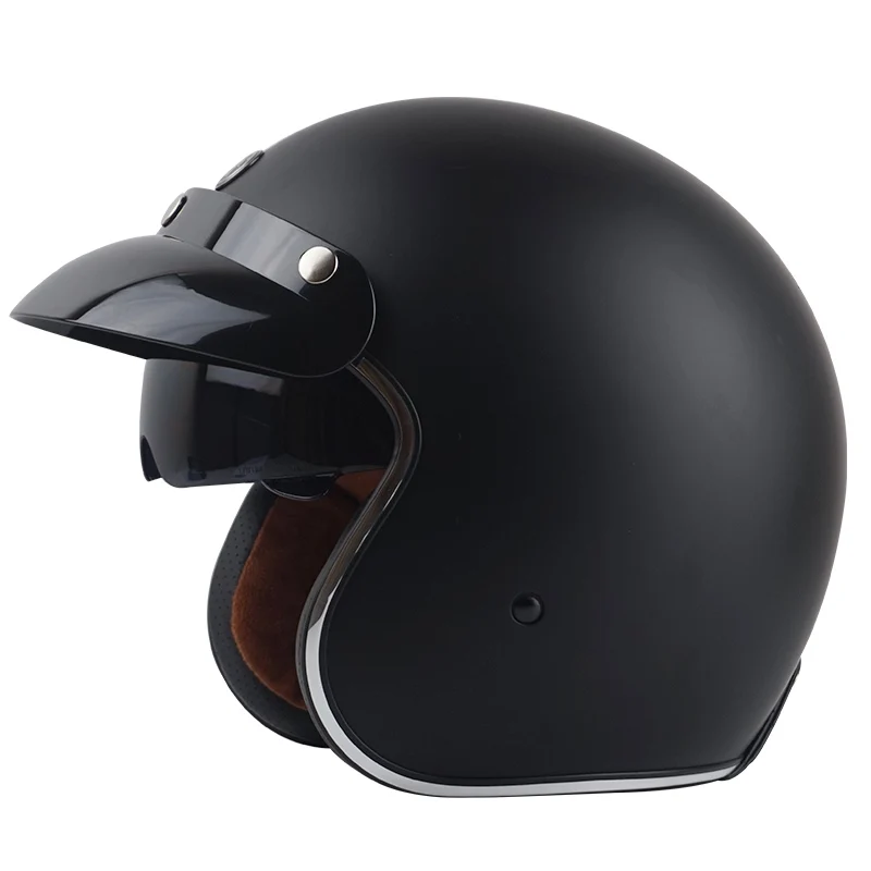 Гривна t57 3/4, с открытым лицом, винтажный, для мотоцикла, rbike, мото, rcycle, шлем, capacete cascos, мото, Ретро стиль, шлем для мотоцикла, cicleta vespa - Цвет: matte black