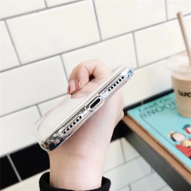 Чехол для телефона Ins DIY с прозрачным календарем и карманом для карт для iPhone X XR XS Max, мягкий TPU, крышка для задней части для 6 6s 7 8plus.