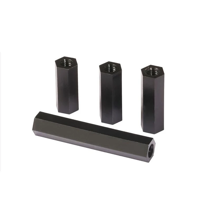 100 шт. M2 M2.5 Шестигранная черная нейлоновая Проставка колонка с плоской головкой