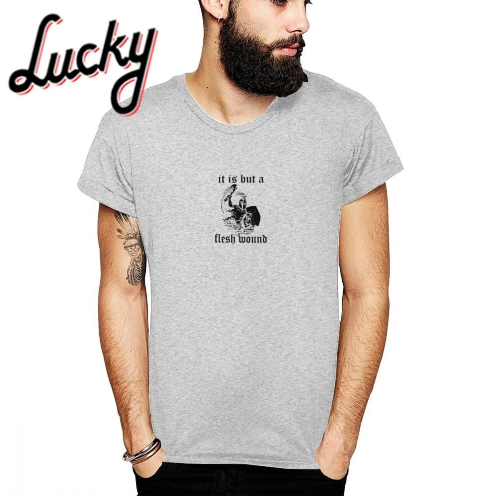 Футболка с круглым вырезом Monty-python-black-knight новинка 2019 Мужская облегающая футболка