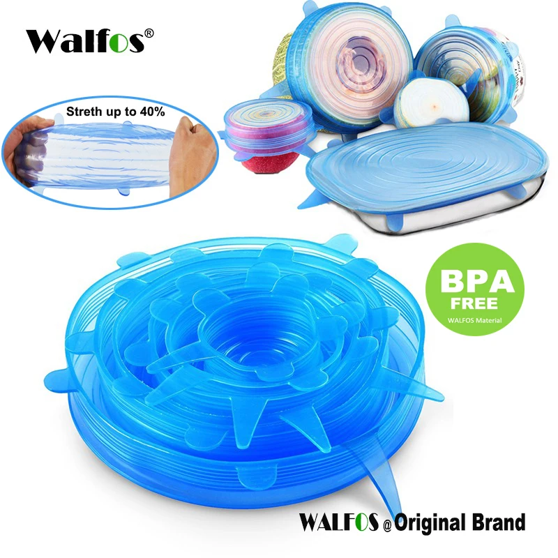 Силиконовая крышка WALFOS для герметичного холодильника пластиковый контейнер