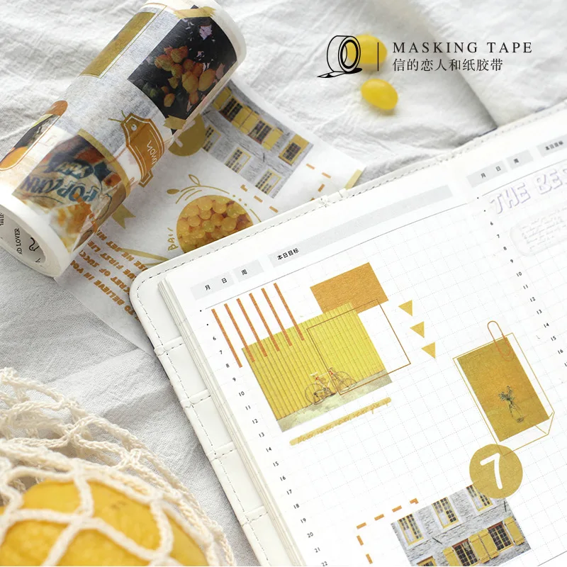 Суперширокая разноцветная декоративная клейкая лента для фотобумаги 10 см |