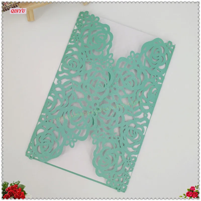 30pcs 18*12cm Laser Cut Invitations Card Kit Blank Paper Festival Supplies Birthday Wedding Party Decorations Cards 6ZSH821-30 | Дом и сад
