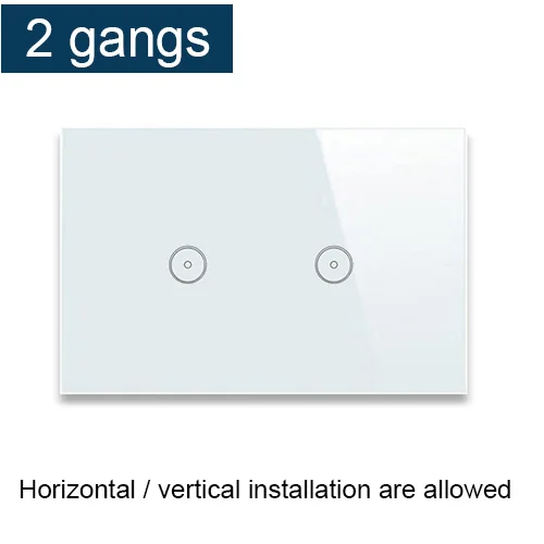 Two Gangs US AU 1 банда 2 банды 3 банды Wifi настенный выключатель работает с Alexa напрямую умный дом пульт дистанционного управления светильник Панель управления через приложение - Цвет: Two Gangs