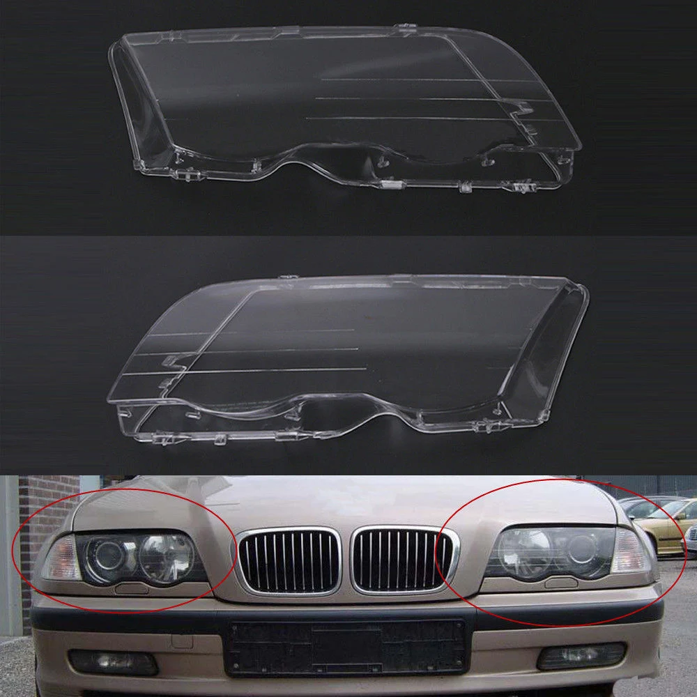 2 шт. прозрачный корпус для автомобильных фар BMW E46 3 Series /4DR /Wagon /Sedan 1998 2001|Фара авто в