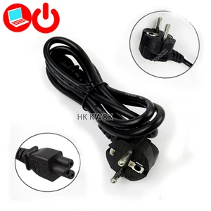 wholesale 10pcs 1 2m 3 prong eu plug laptop pc ac power cord cable for hp dell samsung acer asus toshiba european power cable free global shipping