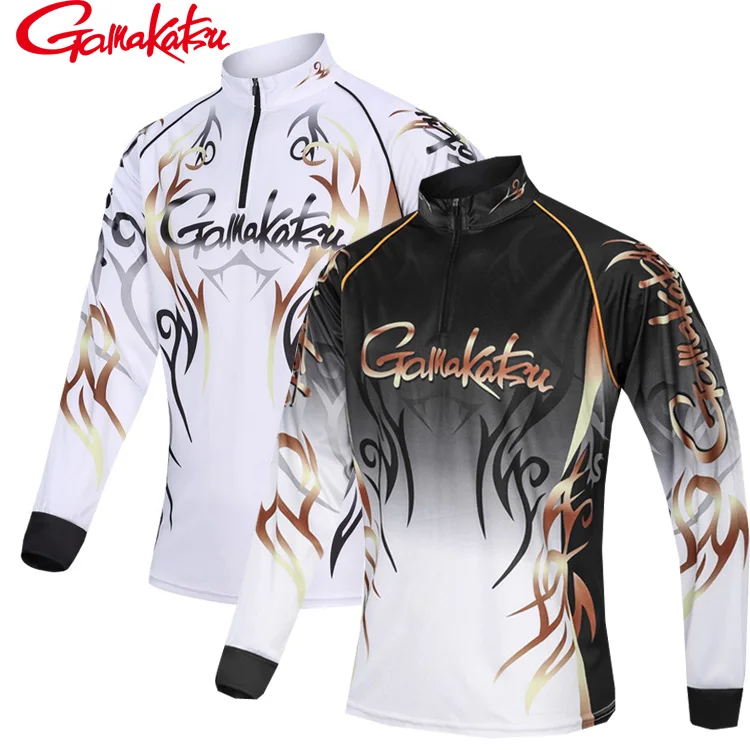 

2019 Gamakatsu Male Outdoor Sports Fishing Shirts Clothing Long Sleeve M-5XL Anti UV Breathable Cycling Hunting Hiking Clothes