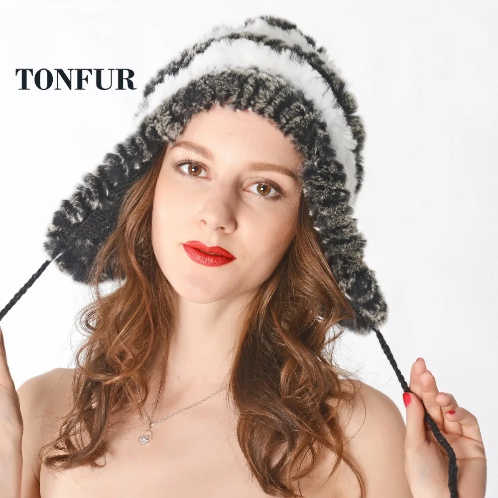 Новинка женская зимняя теплая шапка из натурального кроличьего меха головной