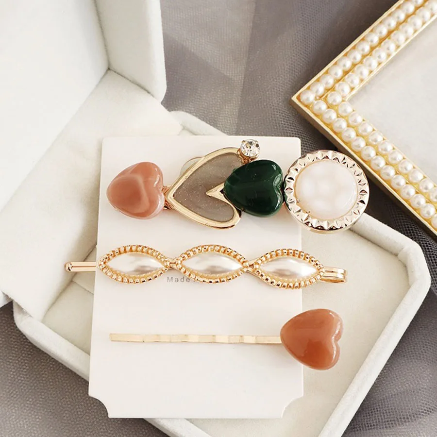 Style10 3 шт., Модный корейский Блестящий жемчужный набор, металлические шпильки для женщин, боковая челка, головной убор, заколка для волос, аксессуары для волос для девочек, заколки - Цвет: Style10