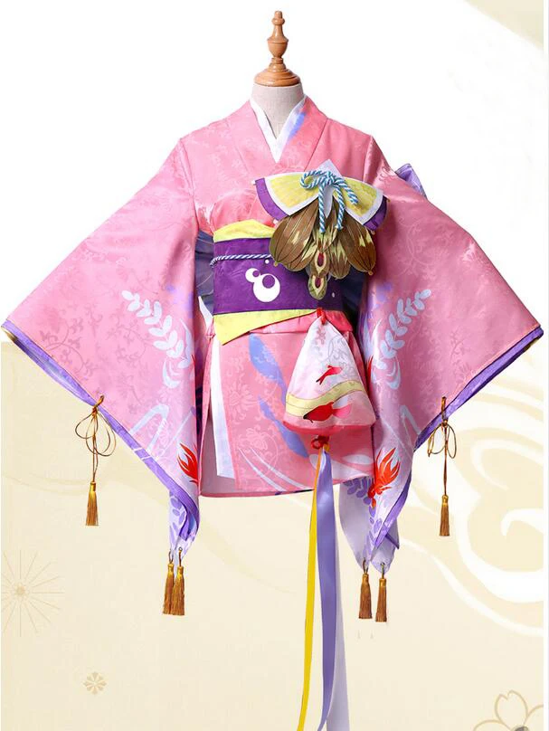 

COSPlAY Mobile game Onmyoji Kagura Japanese Summer Festival New skin Cherry color goldfish Cos Clothes
