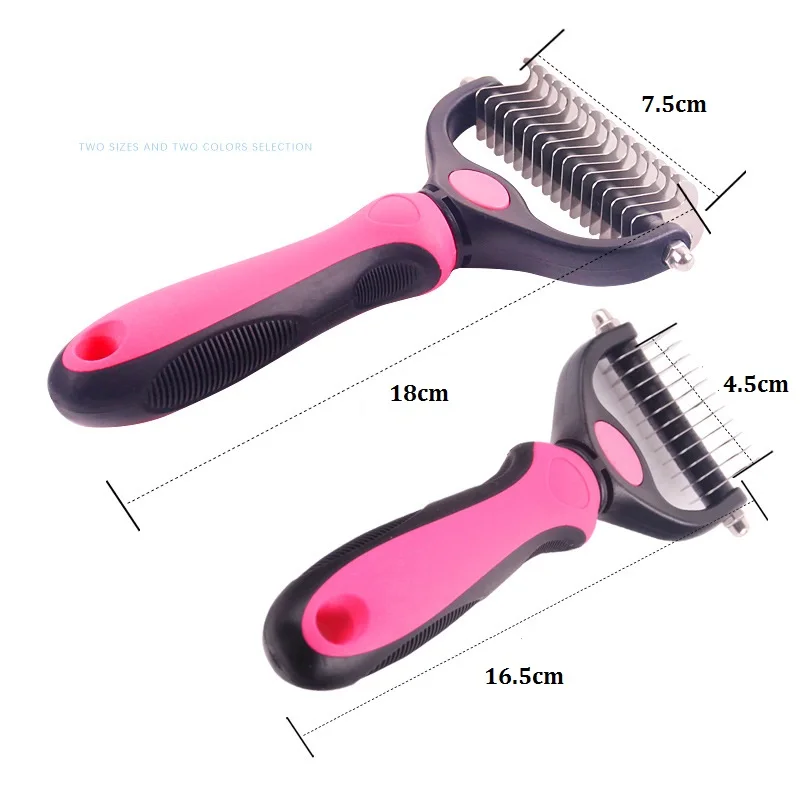 

Hair Removal Comb for Dogs Cat Grooming Tool For Long Hair Curly Pet Stainless Steel Pet Trimmer Combs For Cat Deshedding Brush