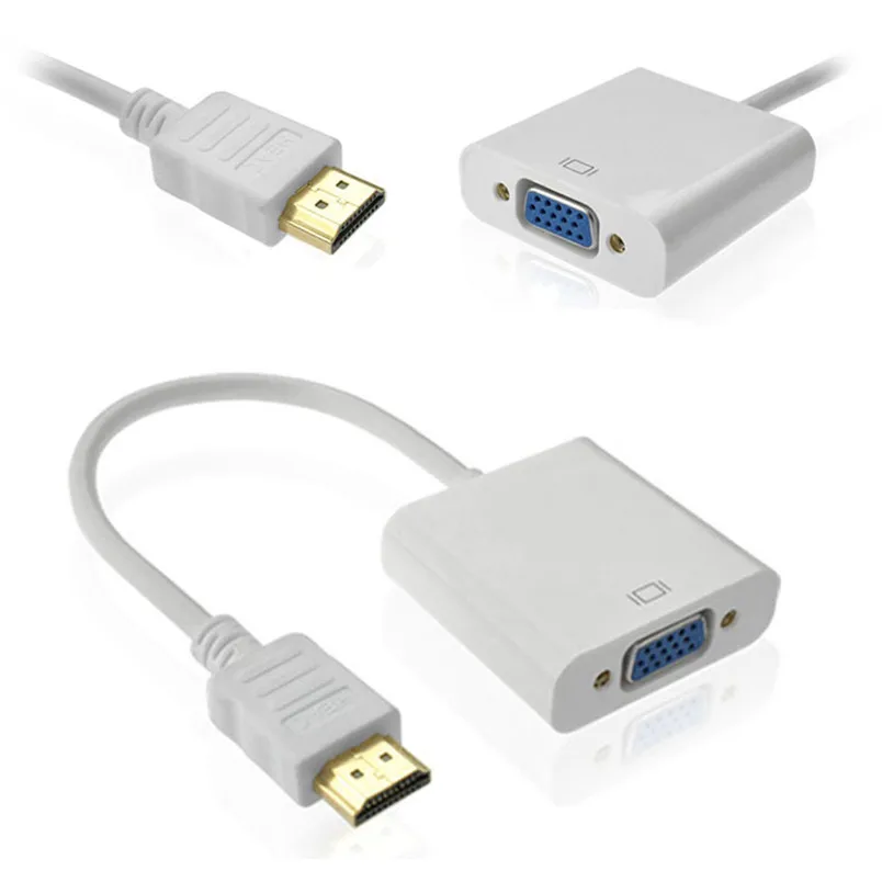 Надежный 2016 высокое качество белый 1080P HDMI мужчина к VGA Женский видео конвертер