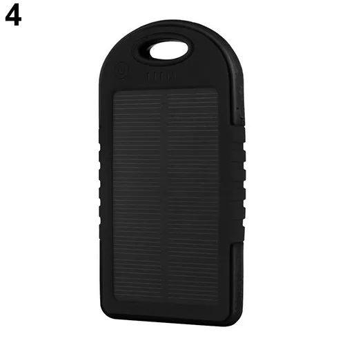 5000 mAh Dual USB портативное солнечное зарядное устройство Универсальный дождепроницаемый внешний аккумулятор