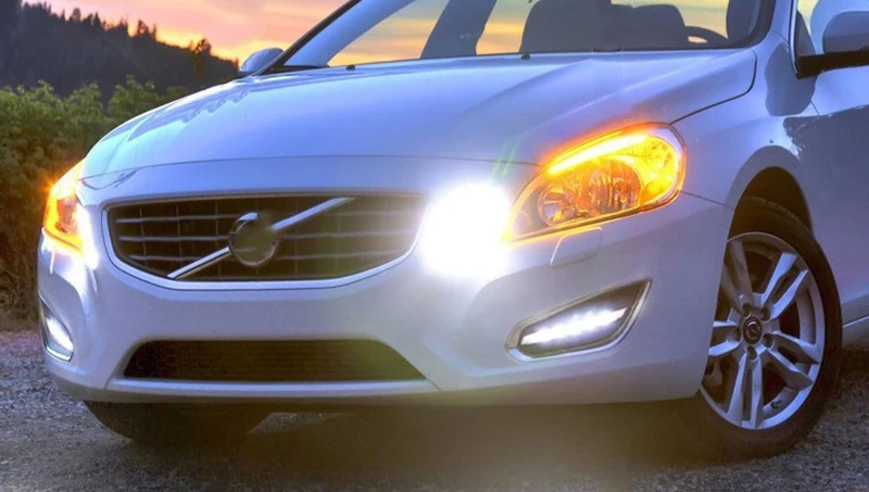 Автомобильная проблесковая 1 пара дневные ходовые огни для Volvo S60 2009 2010 2011 2012 2013