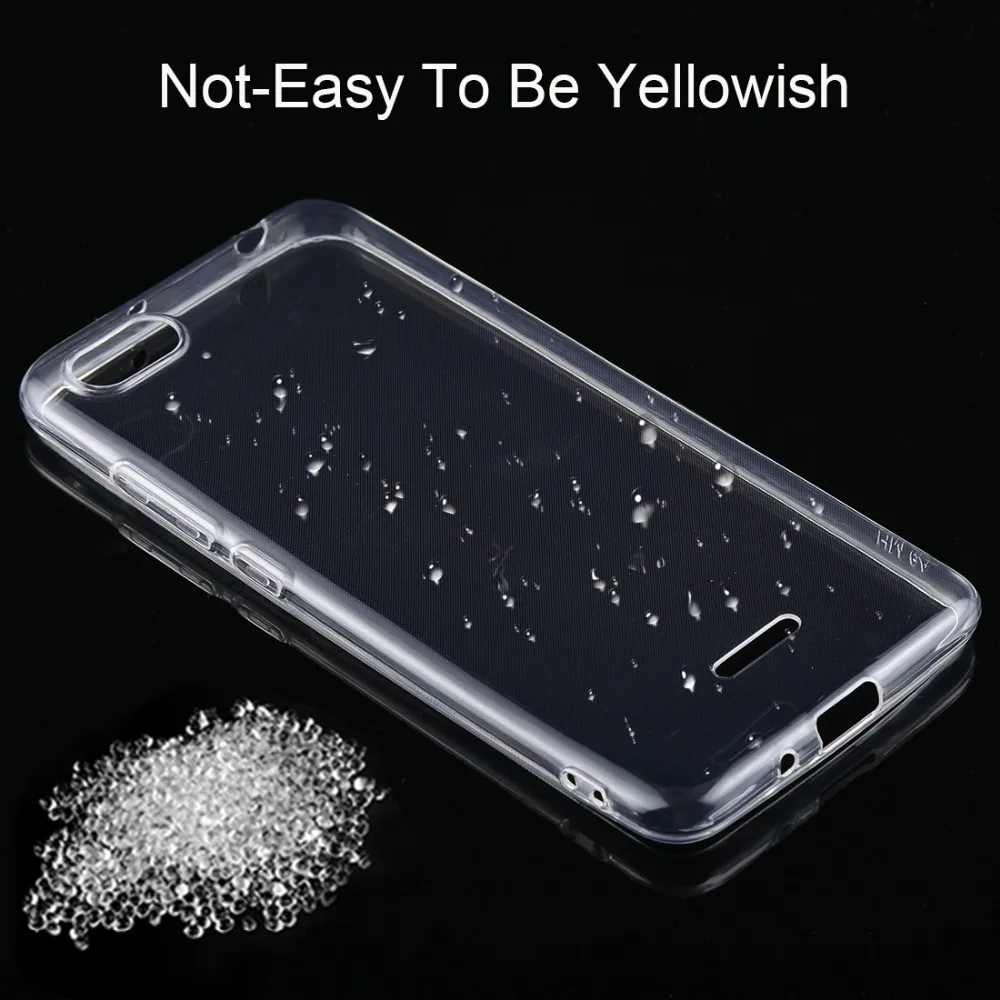 Ударопрочный ТПУ защитный чехол для задней крышки смартфона Xiaomi Redmi 6A прозрачный
