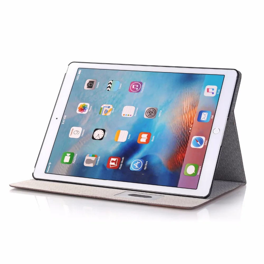 Patchwork Cross Pattern Wallet Folio Flip Stand Magnetic Card Slot Leather Cover smart case For iPad Pro 12.9'' 2017 | Компьютеры