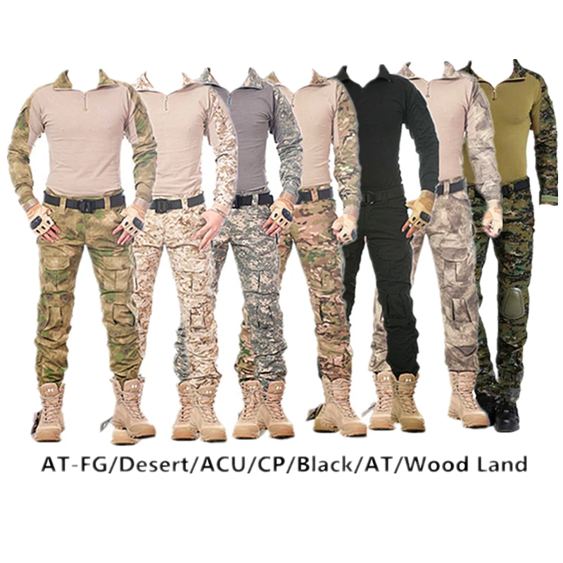 Камуфляжная Тактическая Военная форма рубашка набор для мужчин Мультикам