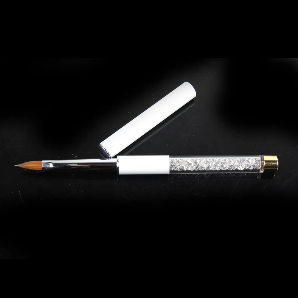 Angnya 1 шт Nail Art колонковая акриловая ручка с кисточкой из полимерного материала 6# УФ-гель для ногтей DIY для рисования Рисование Резьба Карандаш для маникюра, инструменты A148