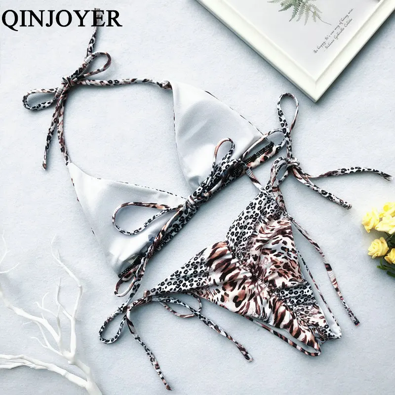 QINJOYER сексуальный Холтер Мини купальник женский 2019 стринги бразильские микро