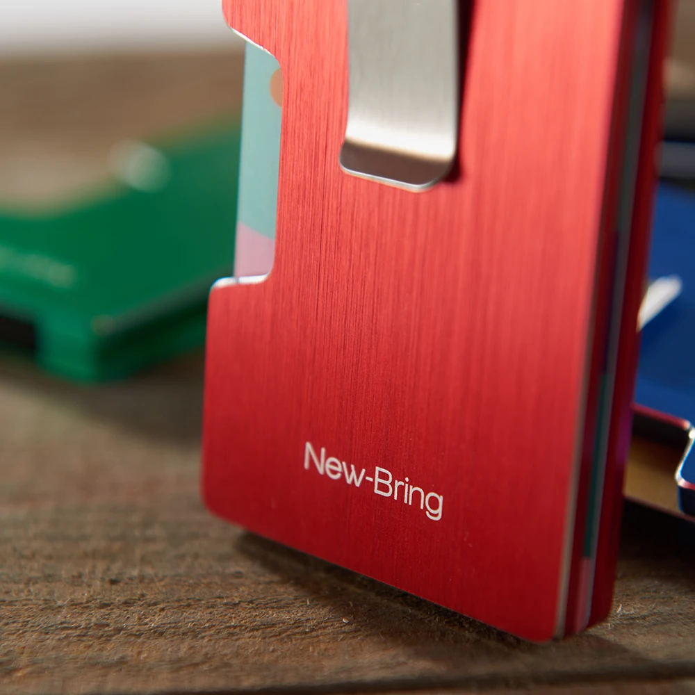 NewBring кредитный держатель для карт металлический с RFID блокировкой Противоугонный