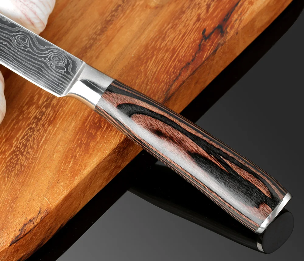 XITUO 5&quot Inch Utility Knives Japanese Damascus Pattern Stainless Steel Chef Knife Paring Slicing Sushi Fish Boning Kitchen Tool | Дом и