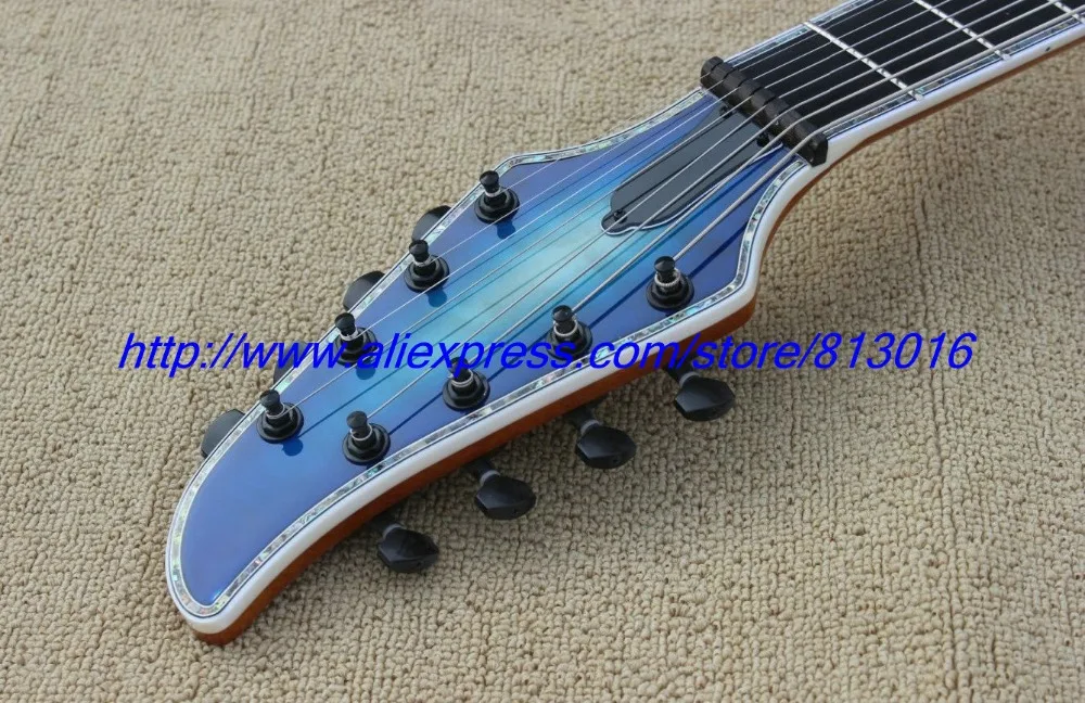 Лидер продаж! Электрическая гитара на заказ 8 струн Морской голубой взрыв