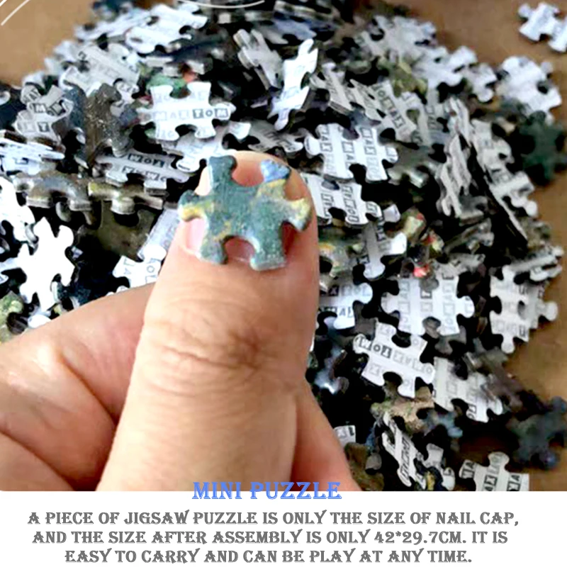 Зебра питьевой 1000 шт. животного паззлы игрушечные лошадки мини бумажный Пазл