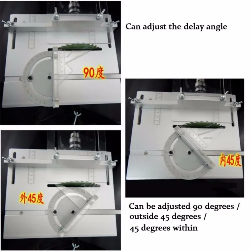 Mini Table Saw Handmade Woodworking Bench Saw DIY Hobby Model Crafts Cutting Tool with Power Supply HSS Circular Saw Blade