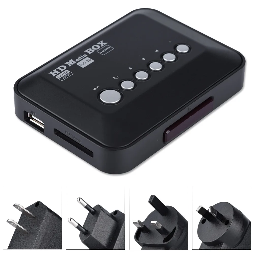 1080P Full HD HDMI совместимый медиаплеер ideo с ИК пультом дистанционного управления 110 240