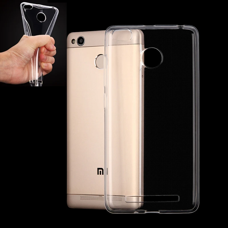 Противоударный чехол для Xiaomi Redmi 3 s Pro прозрачный из ТПУ чехлы телефонов pro