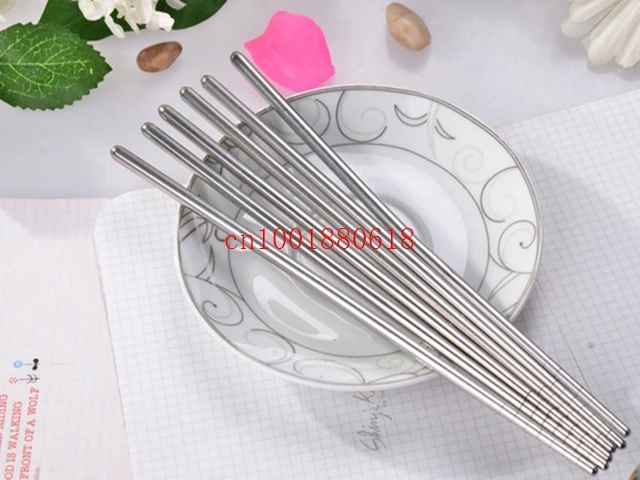 Fedex DHL Бесплатная доставка новейшие палочки для еды из нержавеющей стали посуда