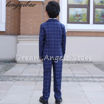 Лидер продаж 2017 синий Блейзер наивысшего качества для мальчиков 5 шт./компл.
