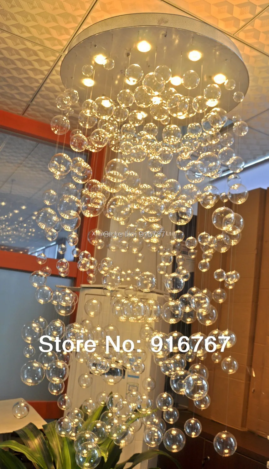 

C140-Glass Bubble Chandelier Hanging Lighting Fixture for Sale