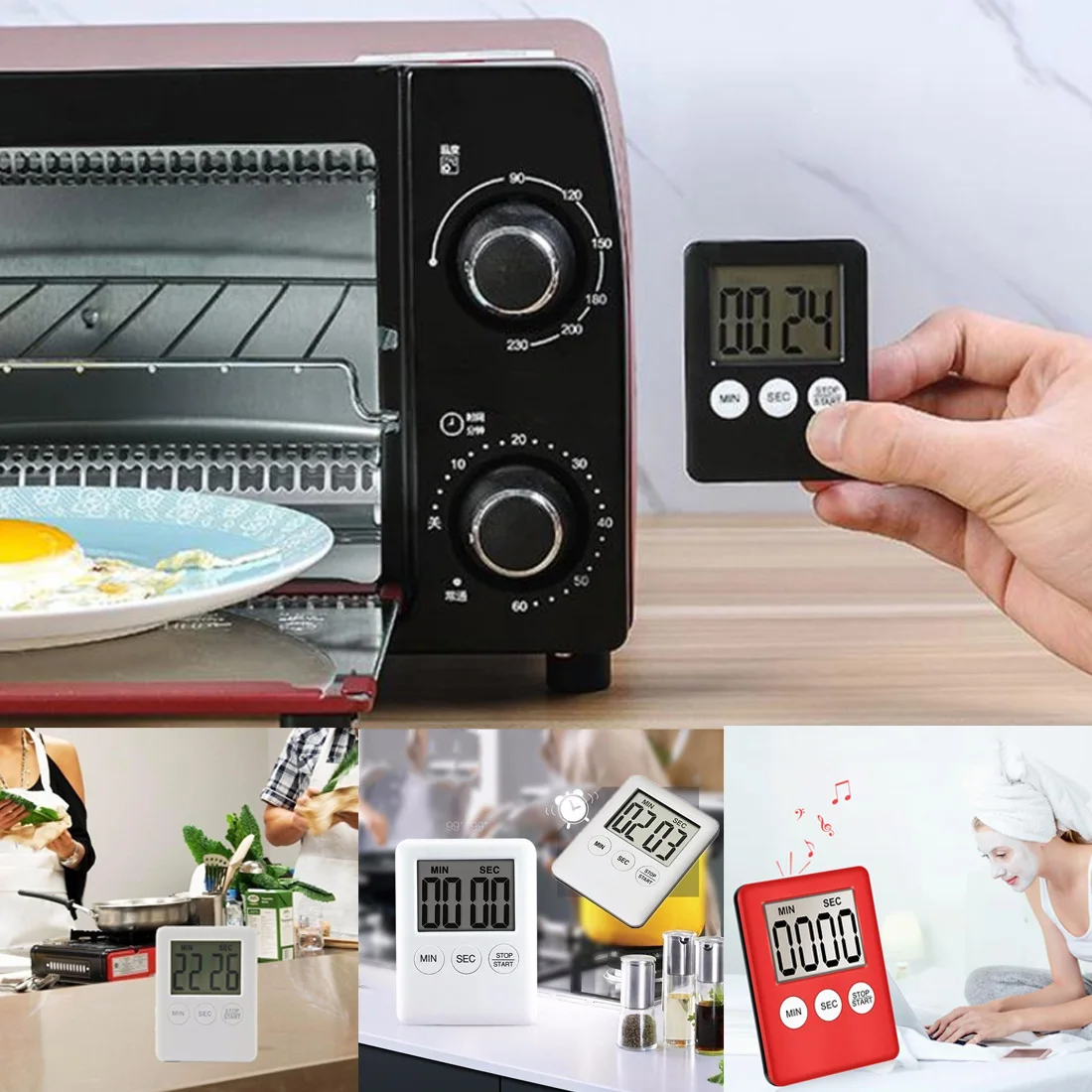 Электронный кухонный таймер для дома секундомер инструменты приготовления пищи