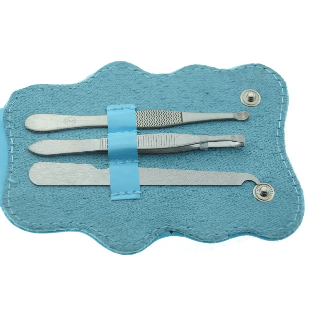 Bittb 5Pcs Manicure Nail Set Stainless Tools Leather Case Pedicure Trimmer Scissors Tweezers Ear Picker Kit | Красота и здоровье