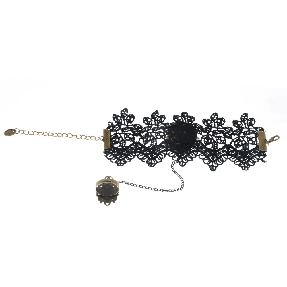 Женский Винтажный кружевной браслет-цепочка ручной работы Goth браслеты с