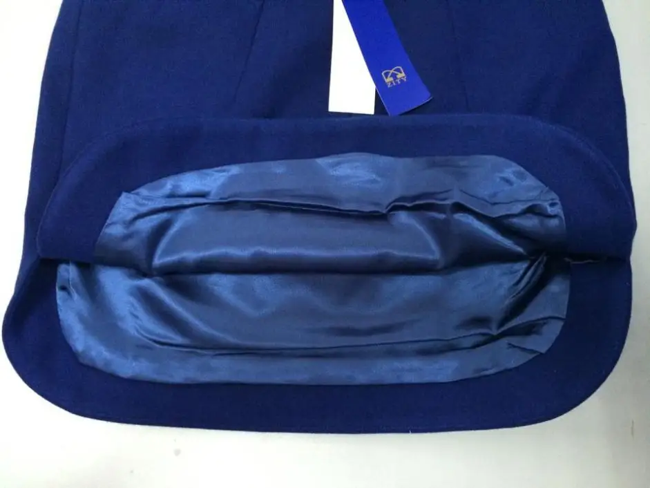 Колледж качество зима осень синий дамы офис корпоративный работа винтаж