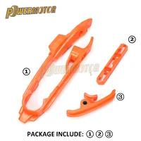 orange chain slider sliding swingarm guide with brake hose clamp for sx sxf smr xc xcf 125 150 200 250 350 450 525 2011 2017