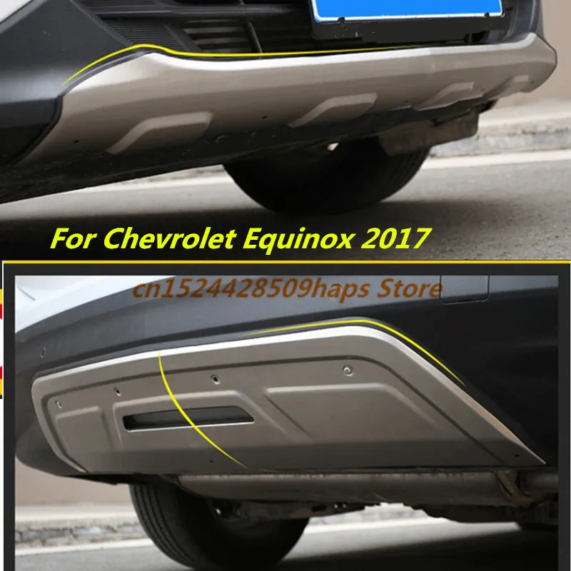 2 шт. для 2017 CHEVROLET равноденствие спереди нержавеющая сталь хром Задний бампер