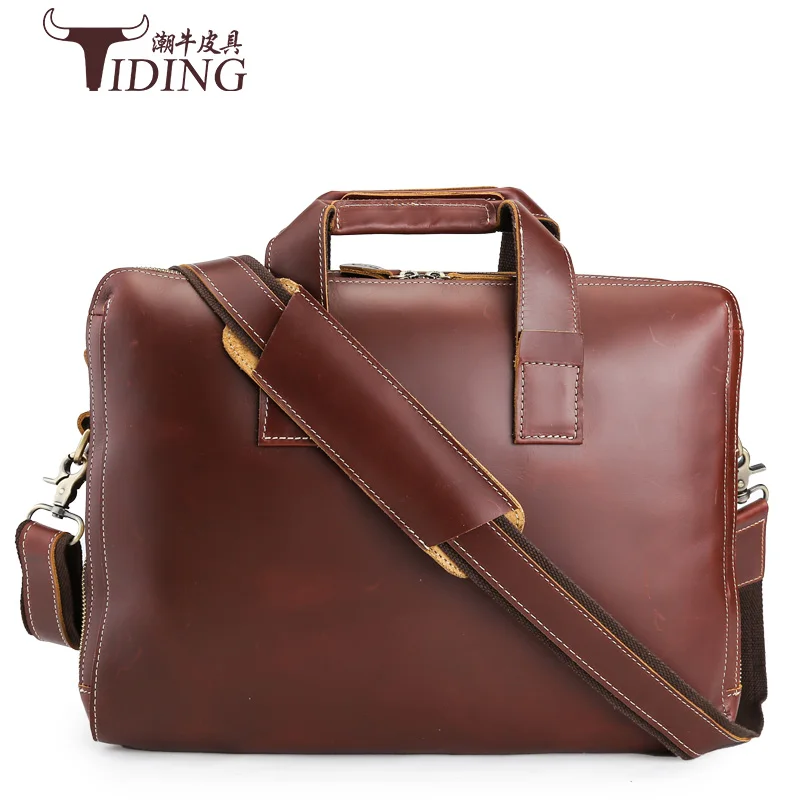 Портфель мужской из кожи Крейзи Хорс брендовый чемоданчик для ноутбука онлайн